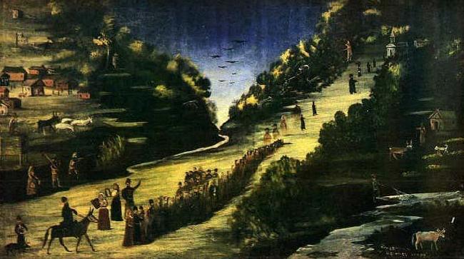Niko Pirosmanashvili Festival on the Tzkhenis-tzkaly River oil painting image